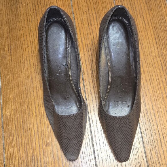 Brown Snakeskin heel - Picture 1 of 4